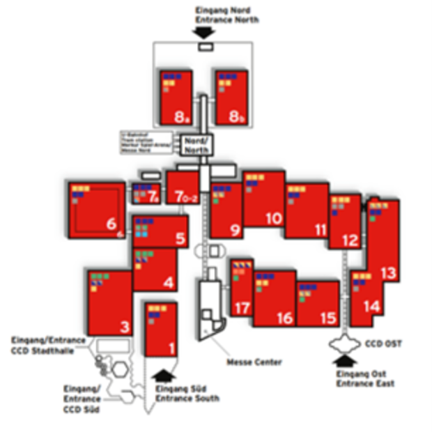 Plan des halls